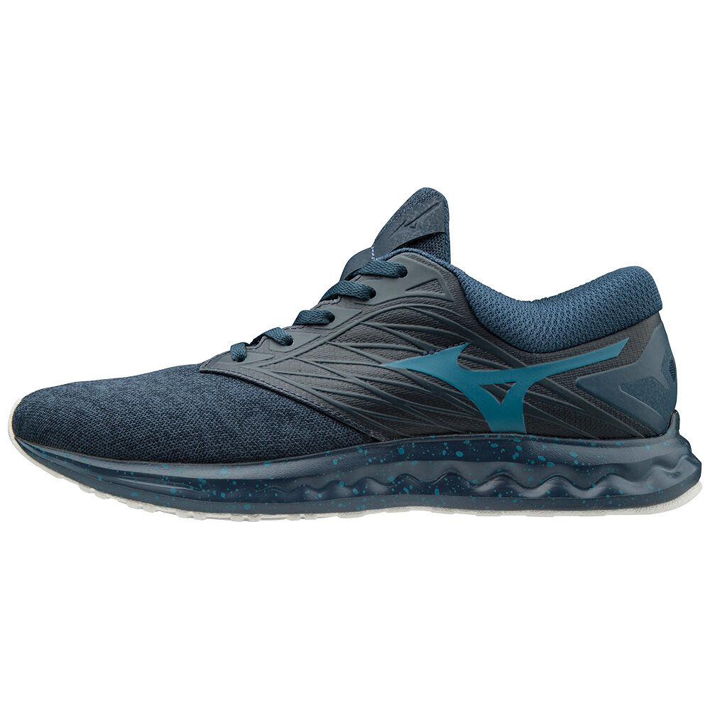 Zapatillas Running Mizuno WAVE POLARIS Hombre Turquesa/Azules/Doradas España TCQR-82354